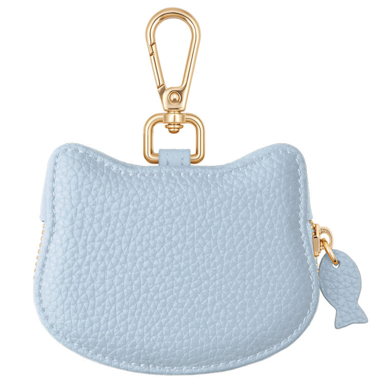 猫フェイス コインケース｜カラビナ付き・くすみカラー《10色展開》