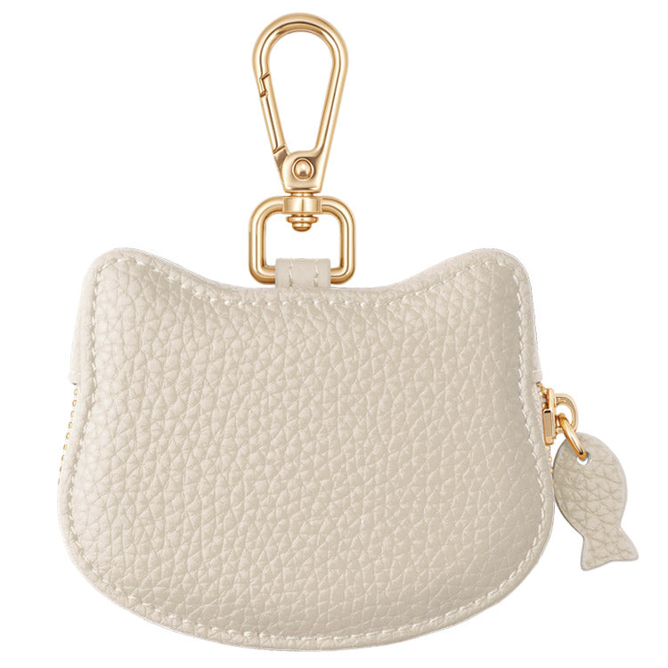 猫 コインケース｜カラビナ付き・くすみカラー《10色展開》小銭入れ