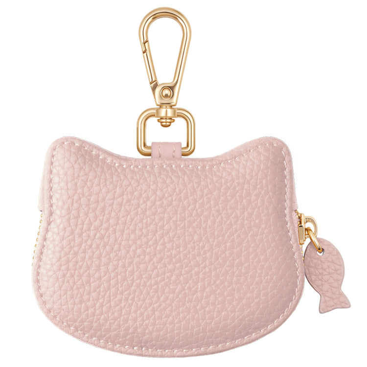 猫フェイス コインケース｜カラビナ付き・くすみカラー《10色展開》