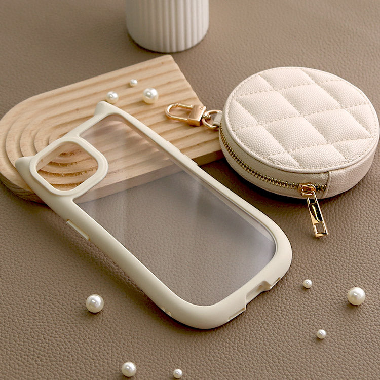 【ショルダーストラッププレゼント】ネコミミつきiPhoneケース[iPhone15/14シリーズ]
