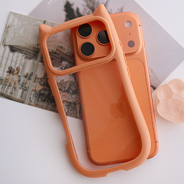 【ショルダーストラッププレゼント】ネコミミつきiPhoneケース