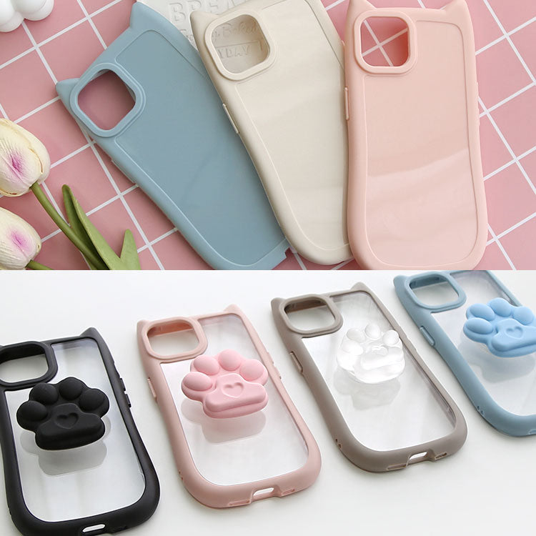 【ショルダーストラッププレゼント】ネコミミつきiPhoneケース[iPhone15/14シリーズ]