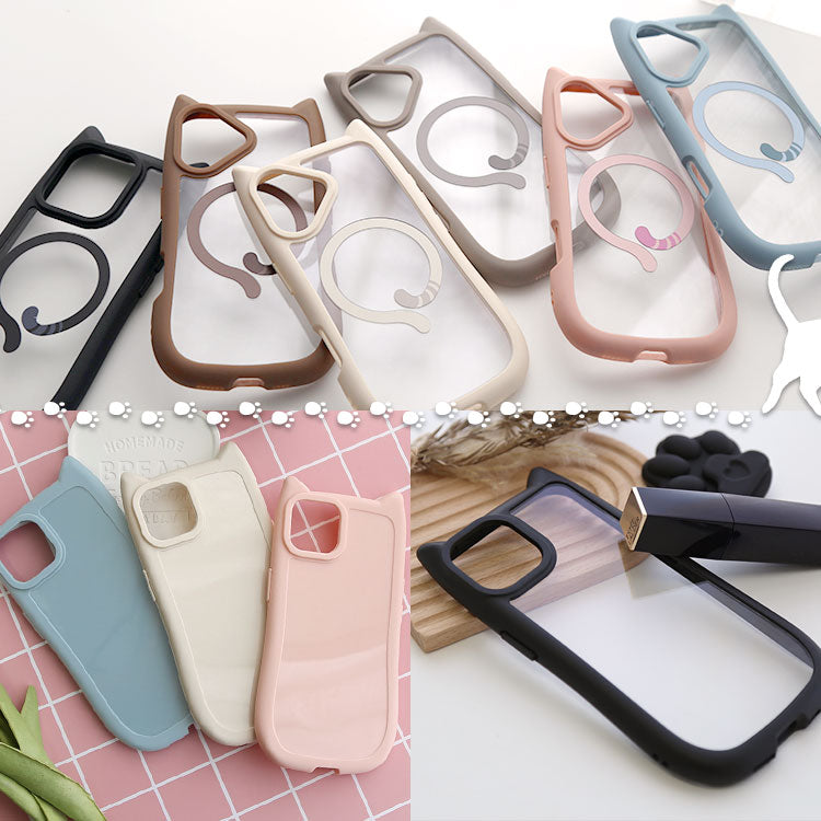 【ショルダーストラッププレゼント】Magsafeリング付きネコミミiPhoneケース[iPhone16シリーズ]