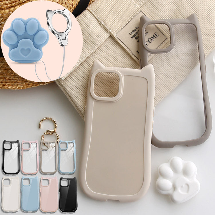 【ショルダーストラッププレゼント】ネコミミつきiPhoneケース[iPhone15/14シリーズ]
