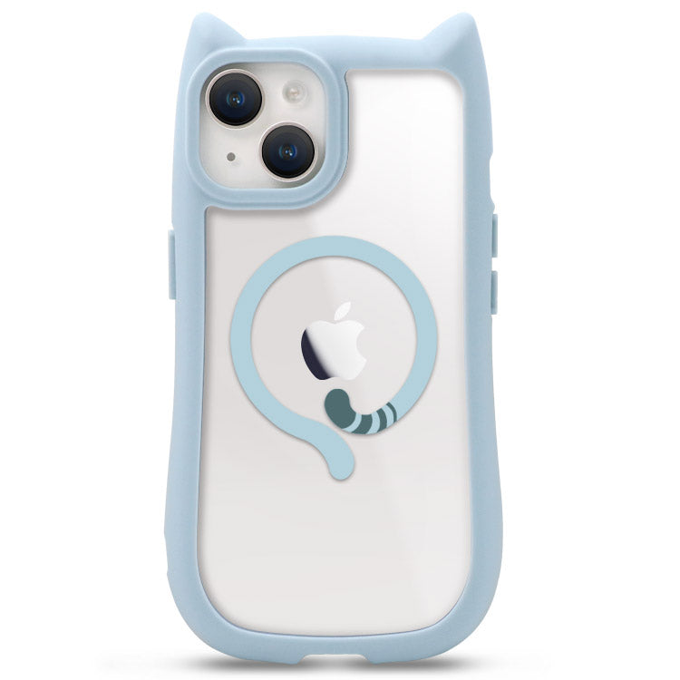 【ショルダーストラッププレゼント】Magsafeリング付きネコミミiPhoneケース[iPhone15/14/13/12シリーズ]