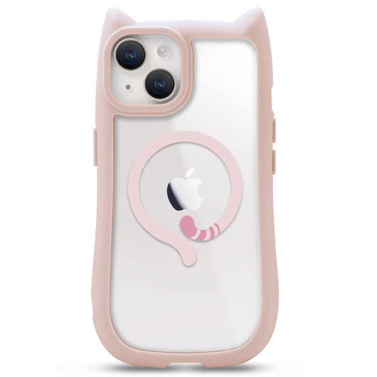 【ショルダーストラッププレゼント】Magsafeリング付きネコミミiPhoneケース[iPhone16シリーズ]