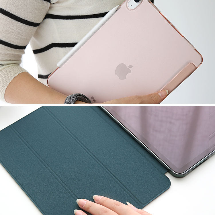 【ガラスフィルム&タッチペン付き】全16カラー｜シンプルデザイン iPadケース