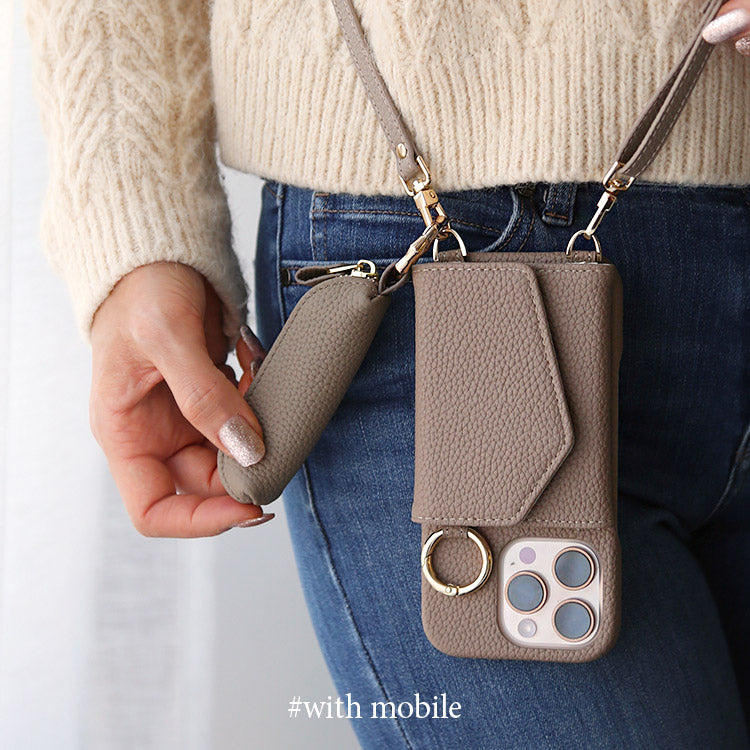 選べる長さ｜バンブー型カラビナ付き｜本革コインケース