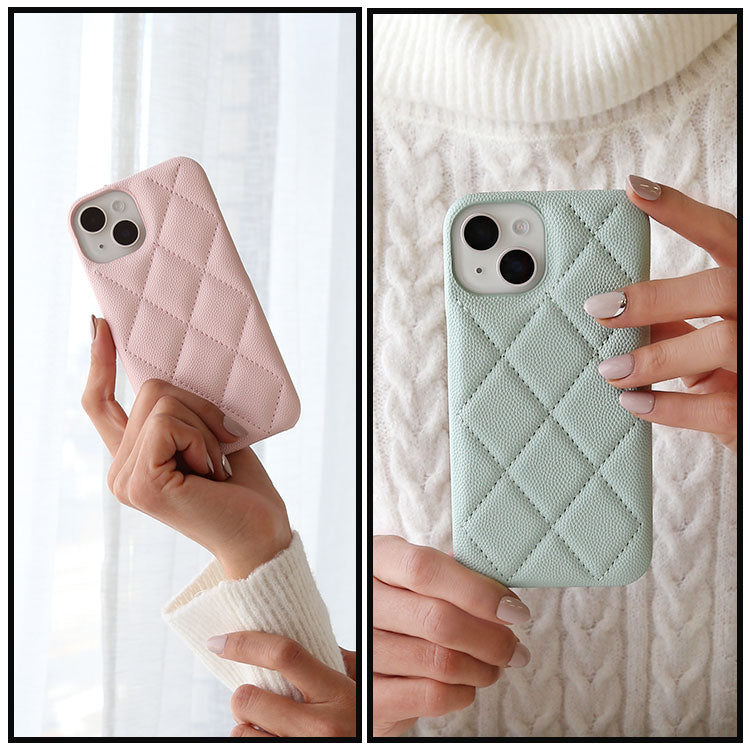 【ショルダーストラッププレゼント】キルティングiPhoneケース[iPhone14/13/12/11/SEシリーズ]