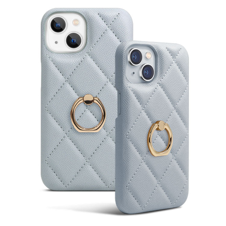 【ショルダーストラッププレゼント】キルティング背面リング付きiPhoneケース[iPhone16/15シリーズ]