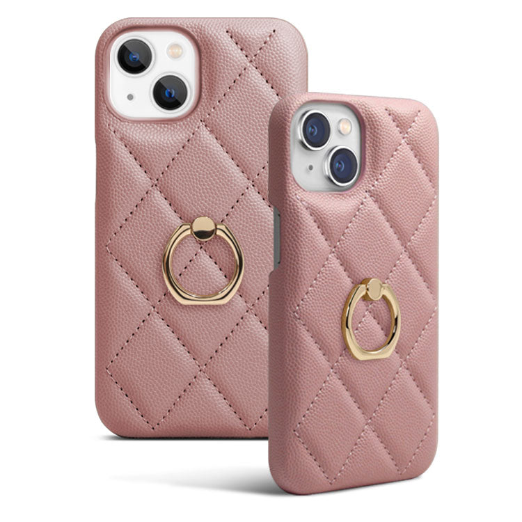 【ショルダーストラッププレゼント】キルティング背面リング付きiPhoneケース[iPhone16/15シリーズ]