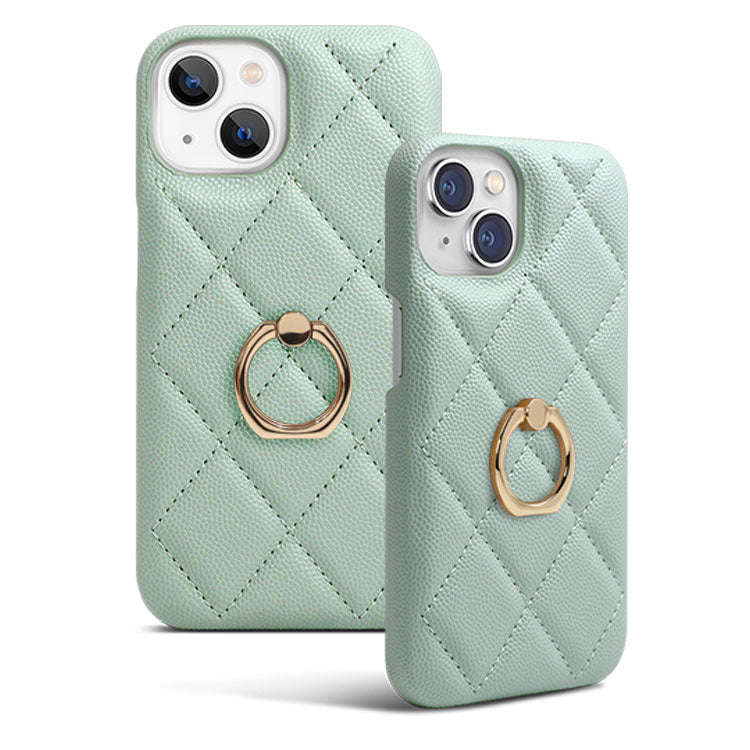 【ショルダーストラッププレゼント】キルティング背面リング付きiPhoneケース[iPhone14/13/12/11/SEシリーズ]