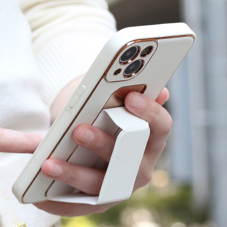 【ショルダーストラッププレゼント】落下防止ベルト付きiPhoneケース[iPhone14/13/12/SEシリーズ]