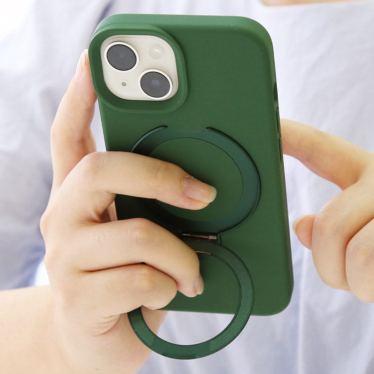 【ショルダーストラッププレゼント】MagSafe対応リキッドシリコンiPhoneケース