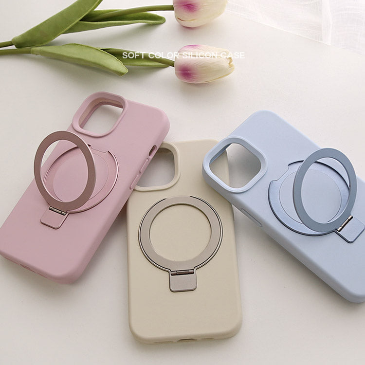 【ショルダーストラッププレゼント】MagSafe対応リキッドシリコンiPhoneケース