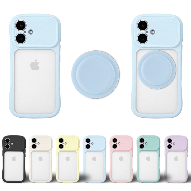 【MagSafeグリップセット】背面クリア バンパーケース パステルカラー iPhoneケース