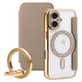 Magsafe対応手帳型iPhoneケース｜収納式レジンリングセット