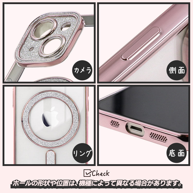 Magsafe対応手帳型iPhoneケース｜収納式レジンリングセット
