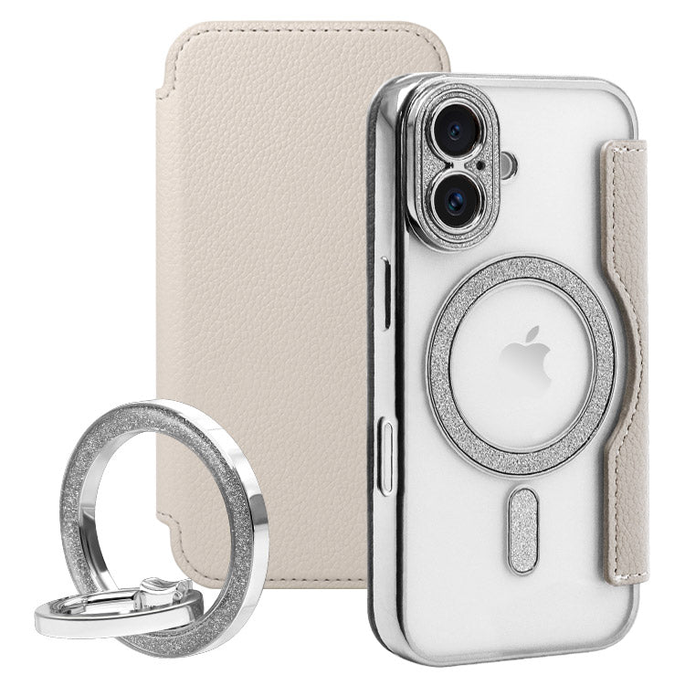 Magsafe対応手帳型iPhoneケース｜収納式レジンリングセット