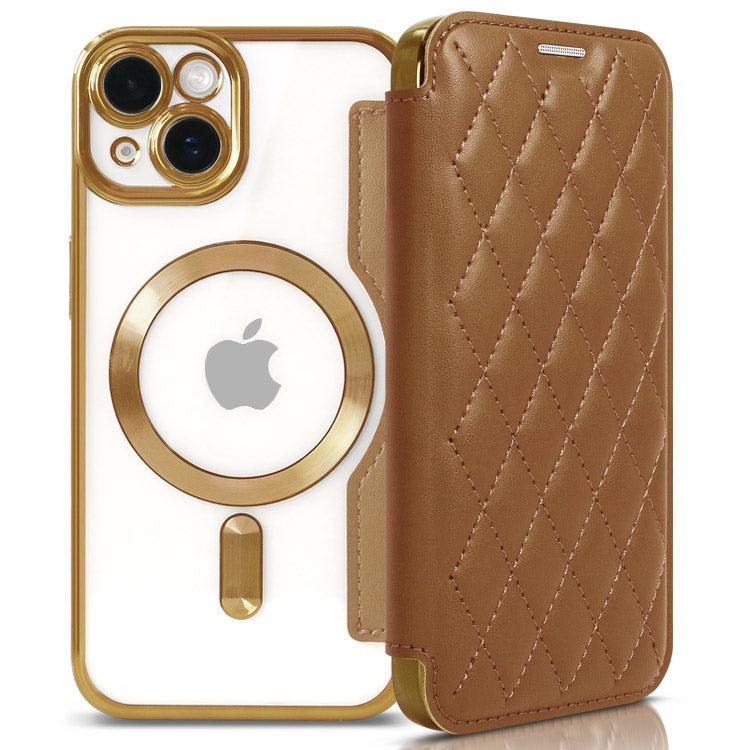 MagSafe対応手帳型キルティングiPhoneケース