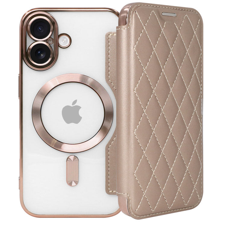 MagSafe対応手帳型キルティングiPhoneケース