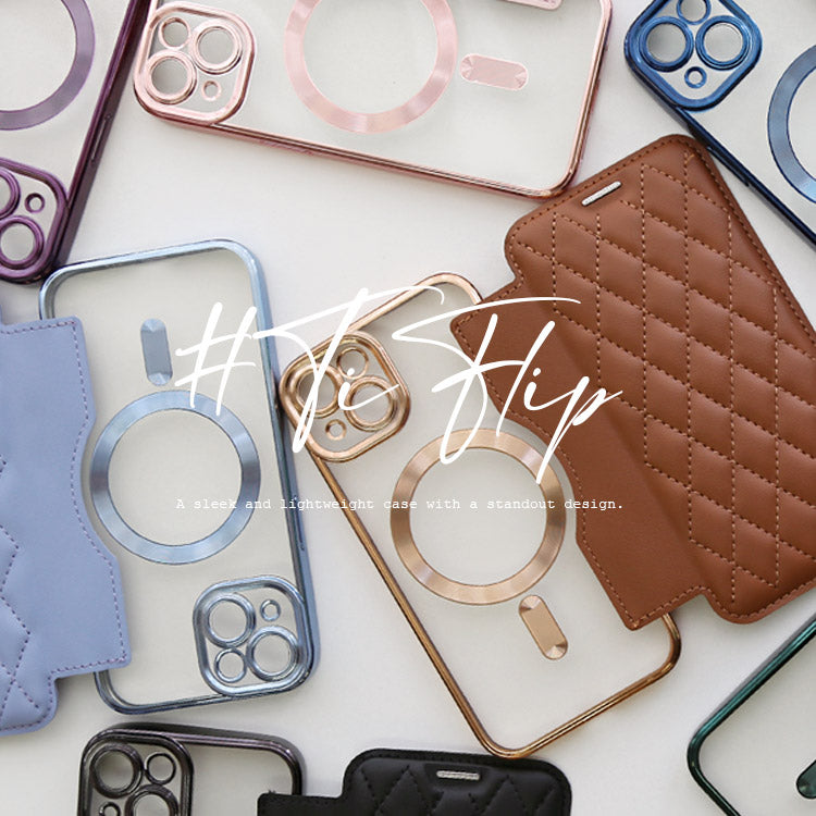 MagSafe対応手帳型キルティングiPhoneケース