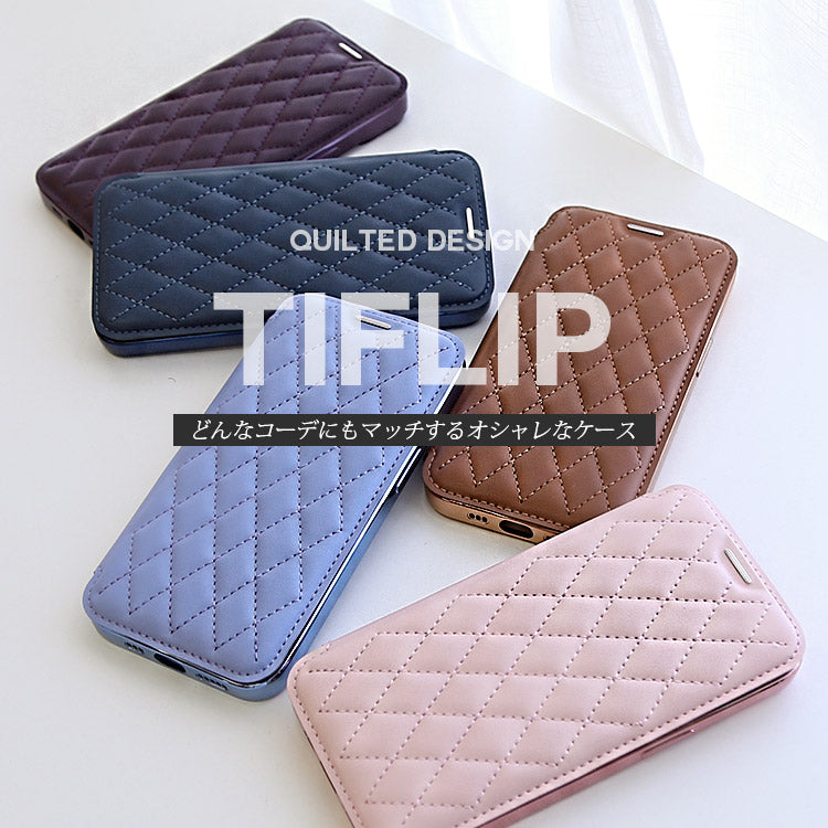 MagSafe対応手帳型キルティングiPhoneケース