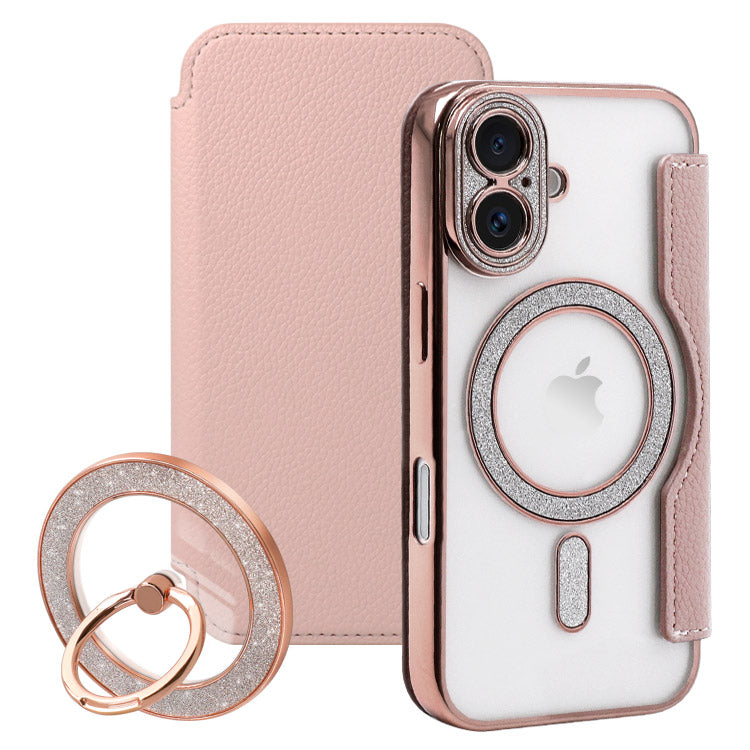 Magsafe対応手帳型iPhoneケース｜Magsafe対応クリアリング付きセット