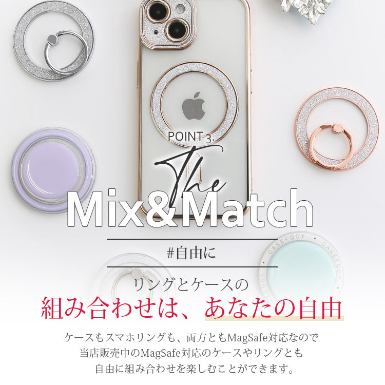 【ショルダーストラッププレゼント】MagSafe対応キラキラiPhoneケース