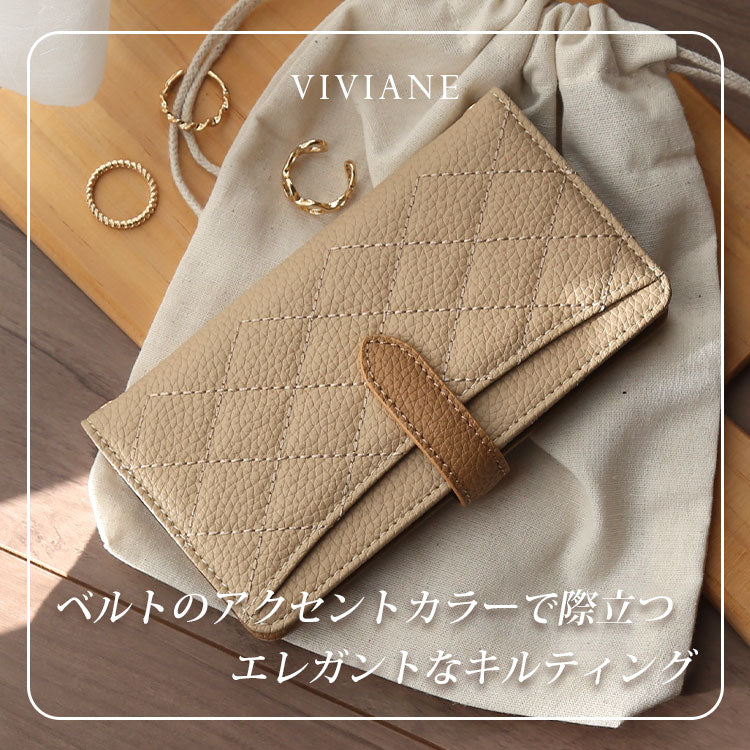 ショルダーストラップ付き】 ベルト付き｜カード収納｜キルティング柄