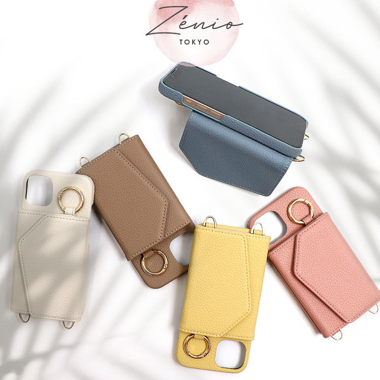 マルチコインケース＆ショルダー付き背面収納iPhoneケース[iPhone15/14シリーズ]